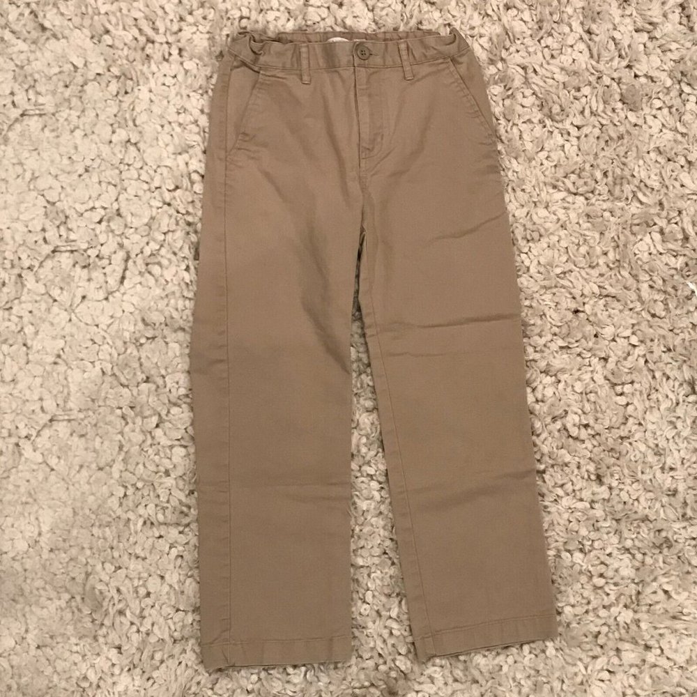 Old Navy Boys Tan Straight Adjustable Built-In-Flex Khaki Pants - Sz 12